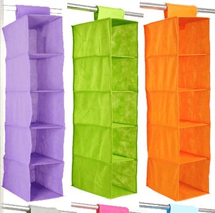 5 Shelves Hanging Wardrobe Organizer for Cupboard