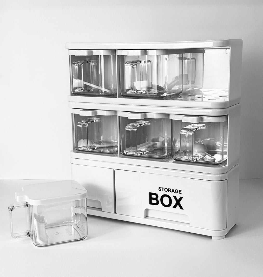 6 In 1 Crystal Spice Storage Jar